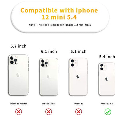for iPhone 12 Mini Clear Case Adjustable Shoulder Neck Lanyard Crossbody Strap Phone Cover Women Girls Soft Slim Bumper Shockproof Protective Mobile Case for iPhone 12 Mini - Black - size: for iPhone 12 Mini