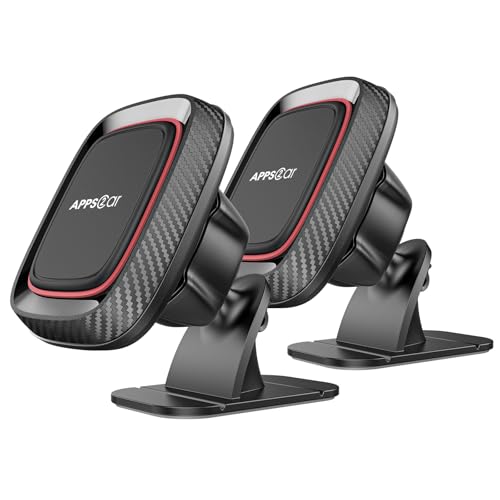 APPS2Car 2-Pack Magnetic Phone Holder for Car, Dashboard Magnet Car Mount