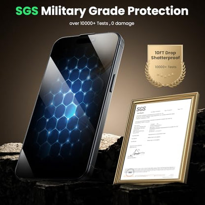 WSKEN for iPhone 16 Pro/iPhone 17 Privacy Screen Protector - [Auto Dust-Remove] 24 Degree Anti Spy 3D Full Coverage Shatterproof Tempered Glass with Zero Bubble Dust Clean Easy Installing House - color: 2 PCS Privacy