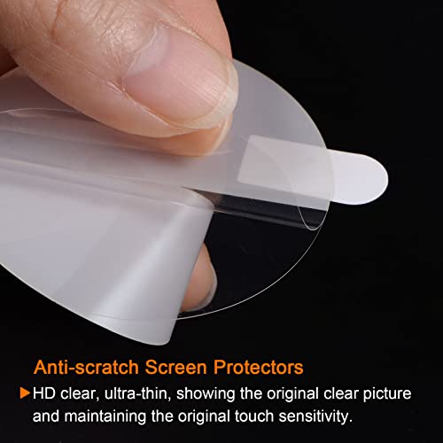 HARFINGTON 5pcs Watch Glass Screen Protectors 34mm Soft TPU Anti-scratch HD Clear High Definition Round Smartwatch Screen Protection Film (for Flat Screen) - size: 34mm