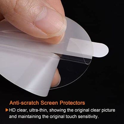 HARFINGTON 5pcs Watch Glass Screen Protectors 34mm Soft TPU Anti-scratch HD Clear High Definition Round Smartwatch Screen Protection Film (for Flat Screen) - size: 34mm