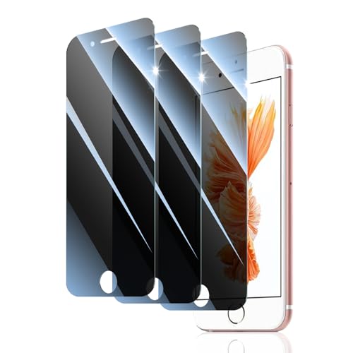 3-Pack Privacy Screen Protector for iPhone 7 Plus/8 Plus, Anti-Spy Tempered Glass Film, Dark Private Black Protection, 9H Hardness, Anti-Scratch, Bubble Free, Case Friendly - color: IP 7 Plus/8 Plus Black 3pcs