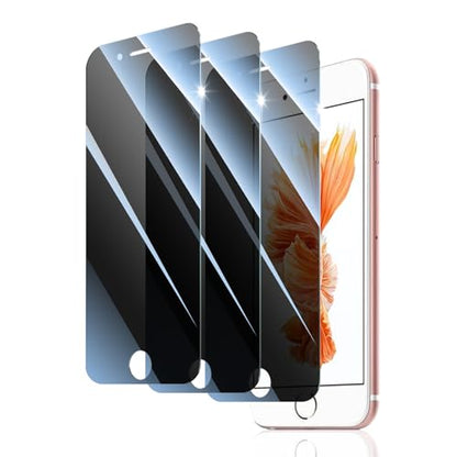 3-Pack Privacy Screen Protector for iPhone 7 Plus/8 Plus, Anti-Spy Tempered Glass Film, Dark Private Black Protection, 9H Hardness, Anti-Scratch, Bubble Free, Case Friendly - color: IP 7 Plus/8 Plus Black 3pcs