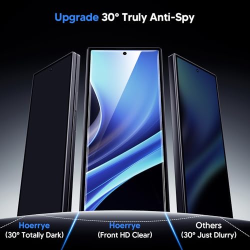 Hoerrye for Samsung Galaxy Z Fold 7 30° Privacy Screen Protector - [with Auto Align Frame Accessories] [2 Pack Inside Flexible TPU Film + 2 Pack Front Tempered Glass] No Creases,No Bubbles