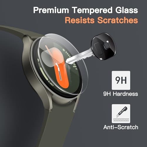 JETech Screen Protector for Samsung Galaxy Watch 7/6 40mm, 3-Pack | Tempered Glass Protection, HD Clear, Anti-Scratch Design - size: Galaxy Watch 7/6 40mm