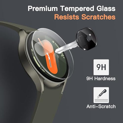 JETech Screen Protector for Samsung Galaxy Watch 7/6 40mm, 3-Pack | Tempered Glass Protection, HD Clear, Anti-Scratch Design - size: Galaxy Watch 7/6 40mm