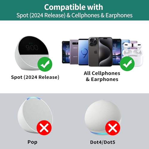 HomeMount Stand for Spot, iPhone & Earbuds with USB Ports, Black - color: Black