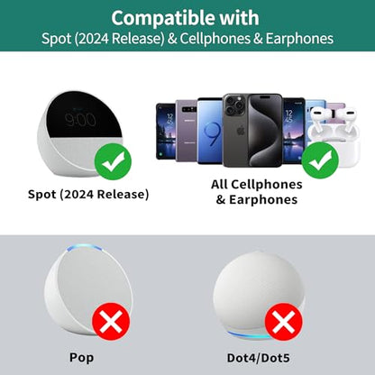 HomeMount Stand for Spot, iPhone & Earbuds with USB Ports, Black - color: Black