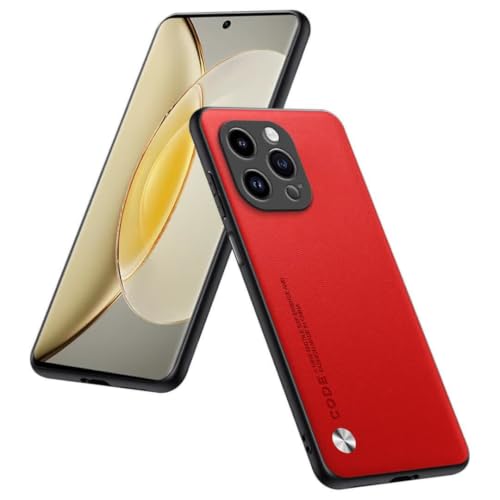 Phone Case Compatible with Smartphone, Compatible with iPhone 15 Pro Max (6.7"), Protective Cover in PU Leather - Red - color: Red, size: iPhone15 Pro Max