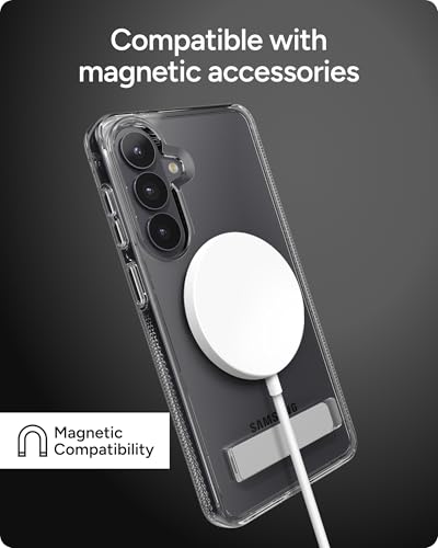 ZAGG Crystal Palace Snap Samsung Galaxy S26+ Case with Kickstand - Clear, 13ft Drop Protection with Graphene, Crystal Clear Magnetic Case, Anti-Yellowing Slim Cover - size: Samsung Galaxy S26 Plus, style: With Snap