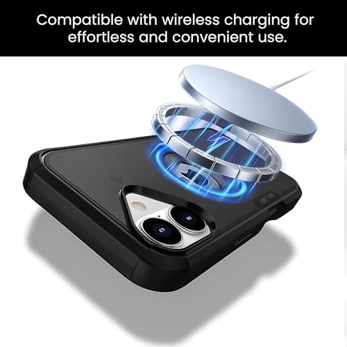 MXX for iPhone 17 Case, Heavy Duty 3 in 1 Wing Design Protective Cover with MagSafe, Phone Case 2025 (Black) - color: Black, size: iPhone 17