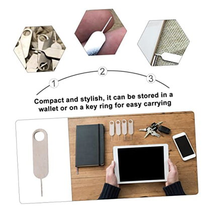 100pcs SIM Eject Pin Tool Set for Smartphones Sturdy Steel Card Tray Remover Detachable Keychain Universal SIM Card Opener for Easy Removal