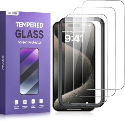 Screen Protector for iPhone 17 Pro Max, 3-Pack 6.9 Inch Tempered Glass Film | HD Clear, 9H Hardness, Anti-Scratch Protection, Anti-Fingerprint, Case Friendly, Easy Install, Bubble-Free - size: for iPhone 17 Pro Max-6.9 Inch