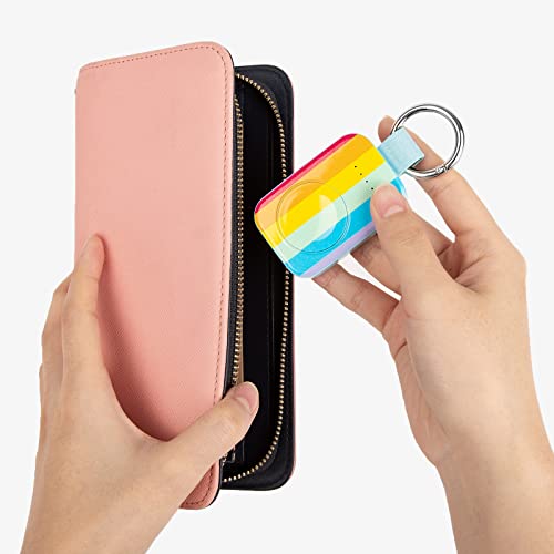 Portable Charger for Apple Watch Travel Keychain iWatch Wireless Power Bank - color: Rainbow