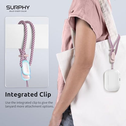 SURPHY 2 Pack Phone Lanyard, Phone Wrist Strap for Case, Camera Wrist Strap - color: Pink & Gray