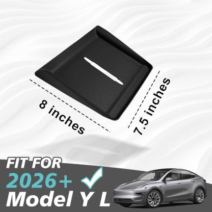 BestEvMod Wireless Charging Cover for 2026 2025 Tesla Model YL Non-Slip - color: Black, size: 26+ MYL