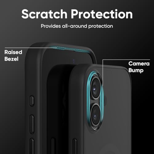 FLOLAB Surtect Tri-Fusion Magnetic for iPhone 17 Case Protective Slim Design Magsafe Compatible Military Grade - Full Black Matte Translucent - color: Full Black Matte Translucent, size: iPhone 17