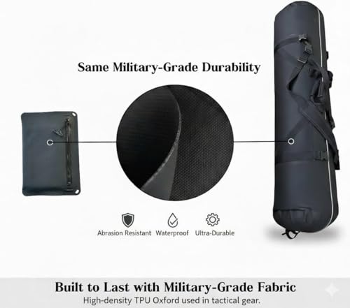 IPX8 Waterproof Tactical EDC Pouch - Large Phone + Passport + Wallet Compatible, Rugged Military-Style Dry Bag with Belt Loop & Attachment Grommets（Black） - color: Black