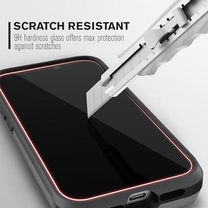 VENA 2-Way Privacy Tempered Glass Screen Protector Compatible With Apple iPhone 15 Pro Max (6.7"-inch) - 3 Packs, (9H Hardness, Shatterproof Glass) Anti-Spy Bubble Free Film with Installation Frame - color: Privacy