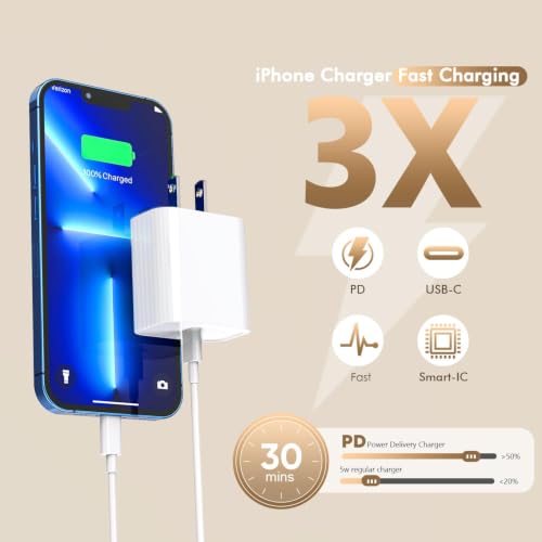 [Apple MFi Certified]10FT Fast iPhone Charger,Extra Long Apple Charger Fast Charging 2Pack USB C Charger Block Plug + 10Foot Lightning Cable Cord for iPhone 14/Pro/Pro Max/Plus/13/12/11/XS/XR/X/SE2022 - size: 2Pack