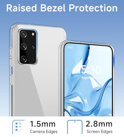 USLAI Case for Samsung Galaxy S20+ Plus, Anti-Yellowing, Crystal Clear Back, Shockproof & Military‑Grade Drop Protection - Transparent - color: Clear, size: Galaxy S20+ Plus