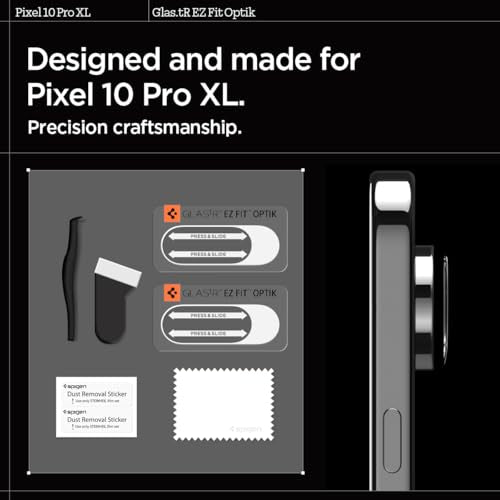 Spigen Glas.tR EZ FIT Optik Camera Lens Protector for Pixel 10 Pro XL - size: Pixel 10 Pro XL