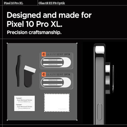 Spigen Glas.tR EZ FIT Optik Camera Lens Protector for Pixel 10 Pro XL - size: Pixel 10 Pro XL