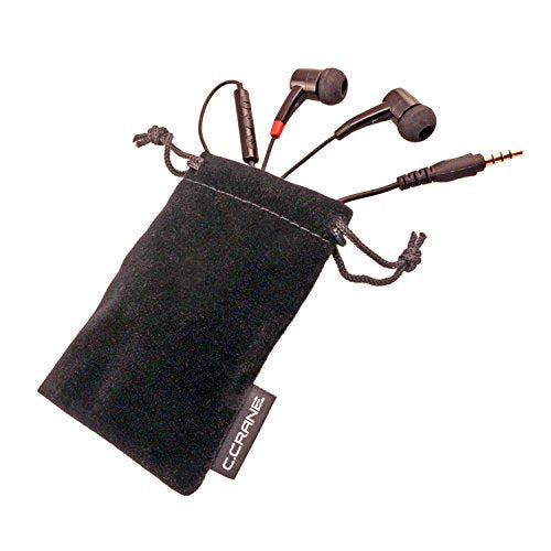 C. Crane CC Buds PRO Earbuds, Mic & Phone Remote with Six Different Earbud Covers Included for Custom Comfort – Designed for Voice Clarity and Audio Books – Fits Large and Small Ears