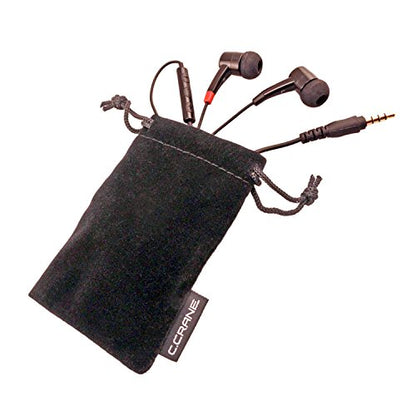 C. Crane CC Buds PRO Earbuds, Mic & Phone Remote with Six Different Earbud Covers Included for Custom Comfort – Designed for Voice Clarity and Audio Books – Fits Large and Small Ears