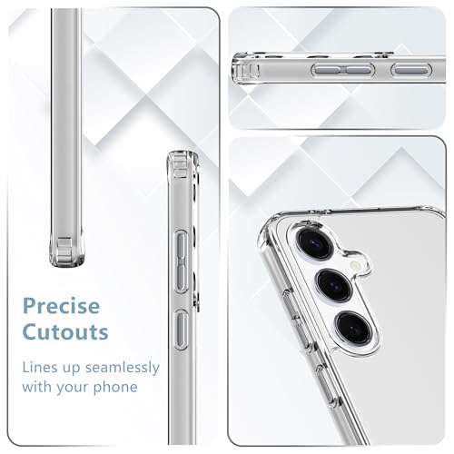 Anoowkoa Designed for Samsung Galaxy S25 Plus Case.Galaxy S25+ TPU Clear Cover Phone case（Anti Yellowing）[Military-Grade Shockproof ].Ultra-Thin .Drop-Proof（Clear） - color: Samsung Galaxy S25 Plus