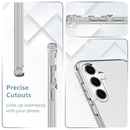 Anoowkoa Designed for Samsung Galaxy S25 Plus Case.Galaxy S25+ TPU Clear Cover Phone case（Anti Yellowing）[Military-Grade Shockproof ].Ultra-Thin .Drop-Proof（Clear） - color: Samsung Galaxy S25 Plus
