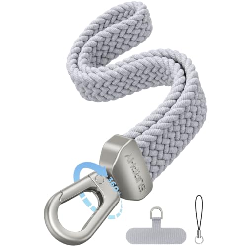 SURPHY Elastic Phone Wrist Strap, Phone Lanyard, Key Chain Lanyards - color: Gray