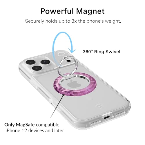VELVET CAVIAR Compatible with MagSafe Phone Grip - color: Amethyst Leopard
