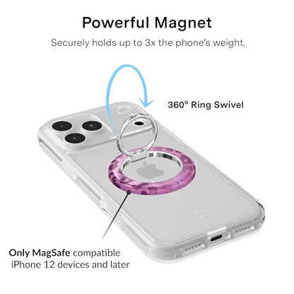 VELVET CAVIAR Compatible with MagSafe Phone Grip - color: Amethyst Leopard