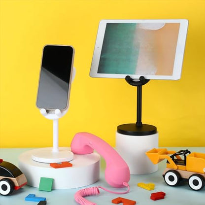 Kathfly 2 Pack Cute Phone Stand for Desk, Black and Milky White, Rabbit - color: Black and White, style: Rabbit