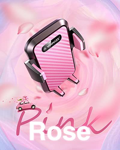VANMASS【85+LBS Strongest Suction & Military-Grade Ultimate Car Phone Mount - color: Light Pink