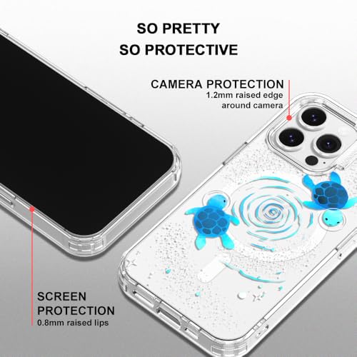 MOSNOVO Case for iPhone 13 Pro, [Compatible with Magsafe] [Buffertech 6.6ft Military-Grade Drop Protection] [Anti Peel Off Tech] Clear Phone Case Design - Space Turtle - color: Space Turtle, size: iPhone 13 Pro