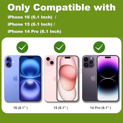 2 Pack Matte Privacy Screen Protector for iPhone 16/15/14 Pro 6.1",Anti-Glare Anti-Spy Scratch Resistant Tempered Glass Film,Smooth Responsive Touch Anti-Scratch Glass，Easy to Install - size: for iPhone 14 Pro / 16 / 15