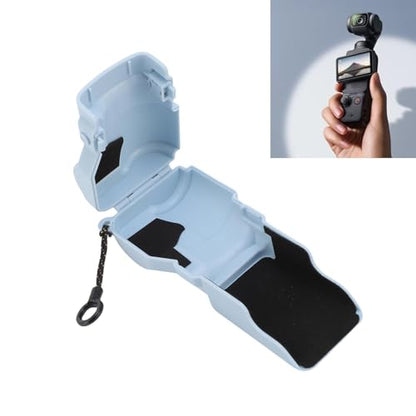 Camera Lens Screen Protector for 3, Scratchproof Protective Cover with Easy Open Close, Anti Shock Sponge and Lanyard Attachment, Blue - color: Blue