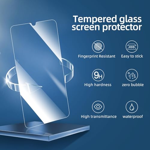 NEW'C 3 Pack Designed for Samsung Galaxy A25 5G, M34 5G Screen Protector Tempered Glass,Case Friendly Scratch-proof, Bubble Free, Ultra Resistant - size: A25 5G 6.5 inches