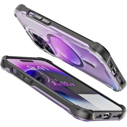 REBEL Clear Case for iPhone 14 Pro [Frosted Series Gen-4] Strong MagSafe Compatible, Translucent, Matte Texture, Protective Shockproof Bumpers, Metal Buttons, 6.1 Inch Phone Cover 2023 (Frosted Black) - color: Frosted Black, size: iPhone 14 Pro