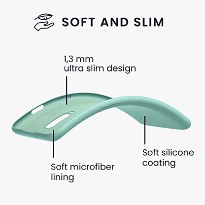 kwmobile Case Compatible with OnePlus 6T Case - Slim Protective TPU Silicone Phone Cover - Mint Matte - color: mint matte