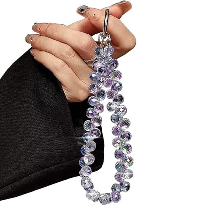 TENOC Beaded Phone Wrist Strap, Purple - color: A-purple