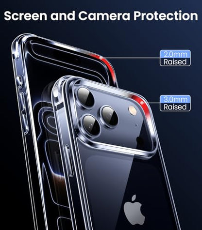 Mkeke Compatible with iPhone 17 Pro Case Clear [Not-Yellowing] [Military-Grade Drop Protection] Shockproof Protective Phone Bumper 6.3 inch 2025 - size: for iPhone 17 pro 6.3"