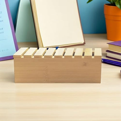 UKCOCO Wooden Desk Organizer Box with Phone Holder for Office Use