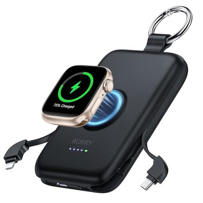 RORRY CharmGo Portable Charger, 10000mAh 20W Fast Charging Power Bank - color: Black