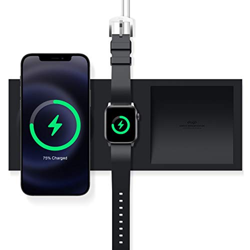 elago Charging Tray Duo for MagSafe & Apple Watch Chargers - color: Black