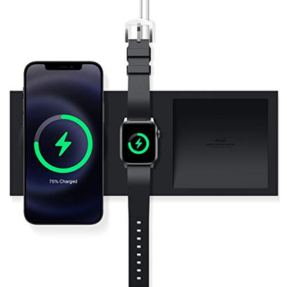 elago Charging Tray Duo for MagSafe & Apple Watch Chargers - color: Black