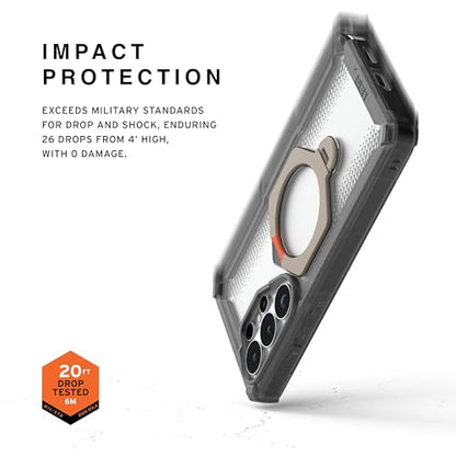 URBAN ARMOR GEAR UAG for Samsung Galaxy S26 Ultra Case 6.9" with 360° Kickstand Plasma XTE - Magnetic Charging Compatible Transparent Rugged Military Drop Tested Protective Cover, Ash - color: Plasma XTE 360 - Ash