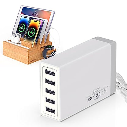 Pezin & Hulin Desktop USB Charging Station with Power Charger & Cables - color: #1 (Dock+Cables+Adaptor)